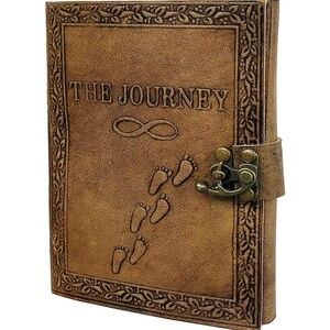Embossed Leather Journal “The Journey”
